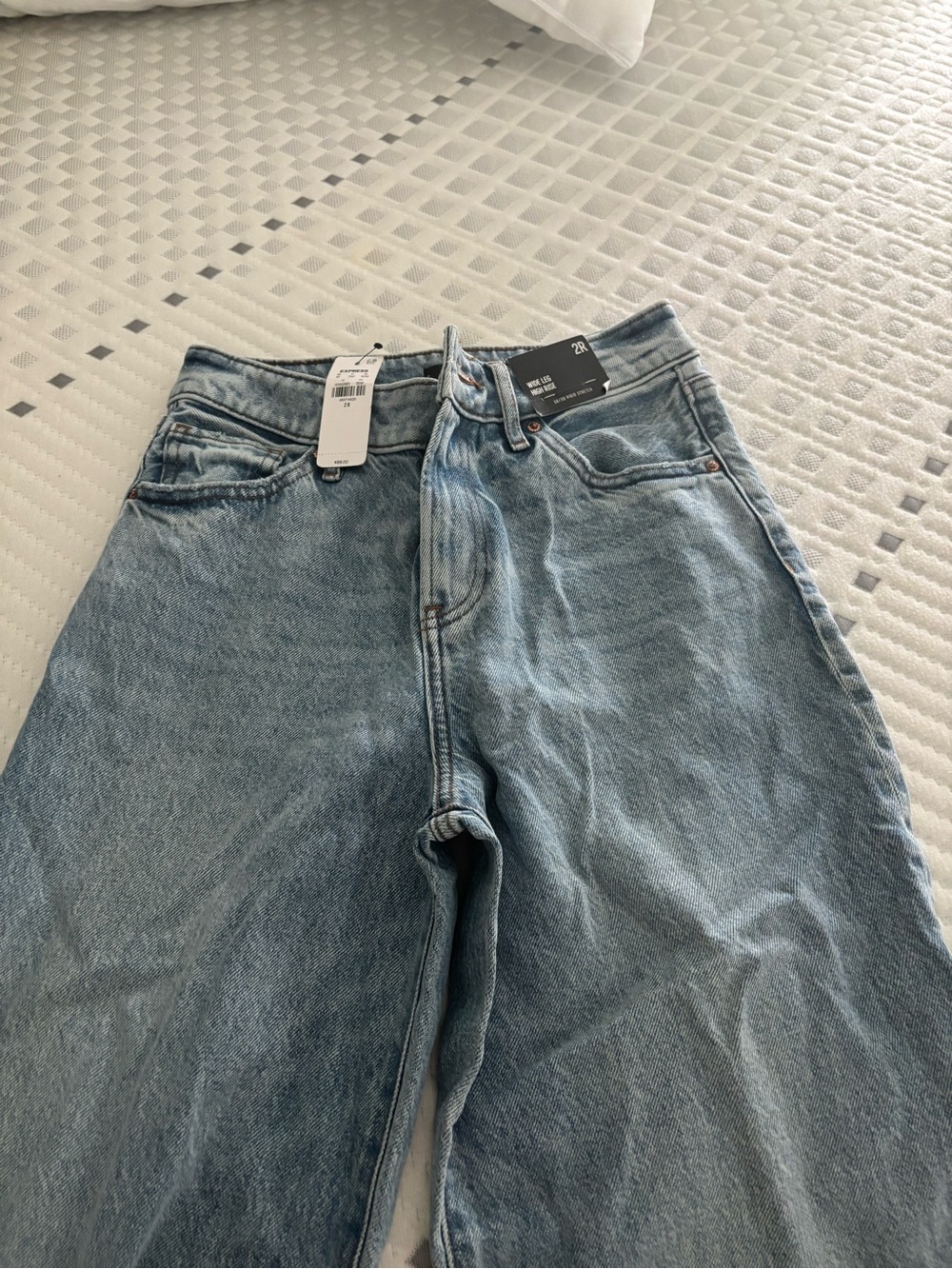 Light Blue High-Rise wide leg high rise